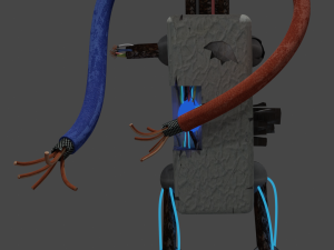 a broken robot 3D मॉडल