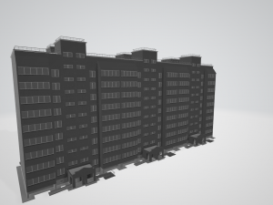 9 storey house 3D 模型