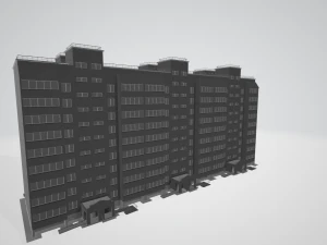 9 поверховий будинок 3D Модель