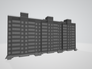 9 storey house 3D Model