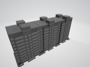 9 storey house 3D Model