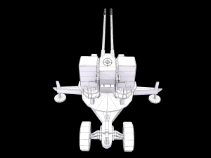 anti aircraft twin pg99 type 90 35mm Modelo 3D