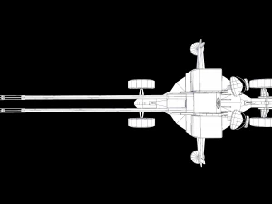 anti aircraft twin pg99 type 90 35mm 3D Model