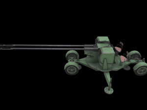 anti aircraft twin pg99 type 90 35mm Modelo 3D