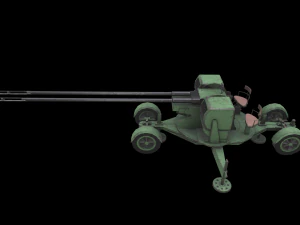 anti aircraft twin pg99 type 90 35mm 3D Model