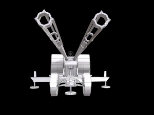 anti aircraft twin pg99 type 90 35mm 3D Model