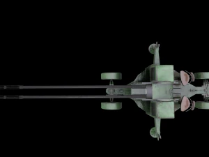 anti aircraft twin pg99 type 90 35mm 3D Model