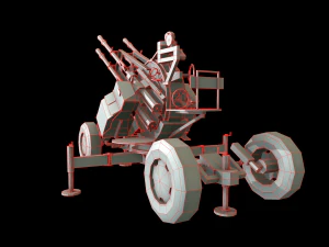 zpu-4 antia&eacute;reo qu&aacute;druplo Modelo 3D