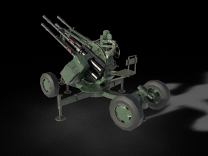 zpu-4 anti-aircraft quadruple 3D 모델