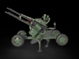 zpu-4 anti-aircraft quadruple 3D 모델
