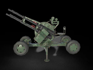 zpu-4 antia&eacute;reo qu&aacute;druplo Modelo 3D