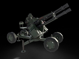 zpu-4 anti-aircraft quadruple 3D 모델