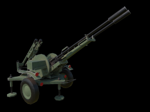 zu-23-2 pilica rocket-artillery set anti-aircraft 3D Model
