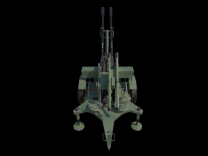 zu-23-2 pilica rocket-artillery set anti-aircraft 3D Model