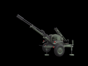 zu-23-2 pilica rocket-artillery set anti-aircraft 3D Model