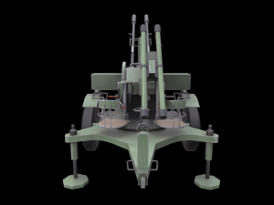 zu-23-2 pilica rocket-artillery set anti-aircraft 3D Model