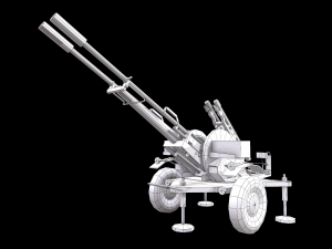 zu-23-2 pilica rocket-artillery set anti-aircraft 3D Model