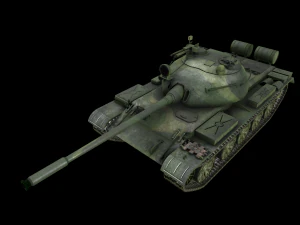 tanque t55 tanques de batalha principais low-poly Modelo 3D
