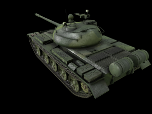 tank t55 main battle tanks low-poly Modelo 3D
