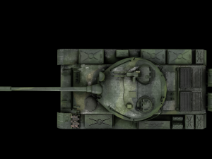 tank t55 main battle tanks low-poly Modelo 3D