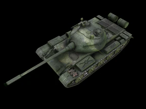 tank t55 main battle tanks low-poly 3D Model