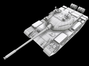 tank t55 main battle tanks low-poly 3D Model