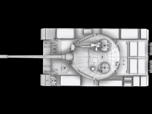 tank t55 main battle tanks low-poly 3D Model