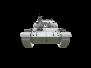 tank t55 main battle tanks low-poly Modelo 3D