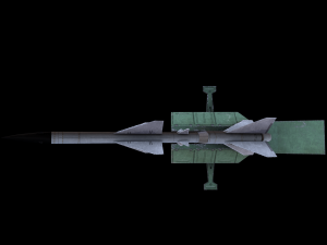 s75 sam-2 anti aircraft missile launcher low-poly 3D Модель