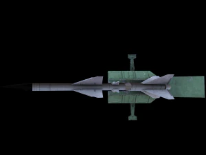 s75 sam-2 anti aircraft missile launcher low-poly 3D Model