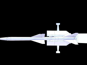 s75 sam-2 anti aircraft missile launcher low-poly 3D Model