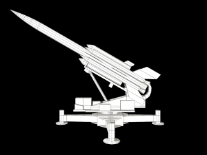 bristol bloodhound sam missile 3D Model