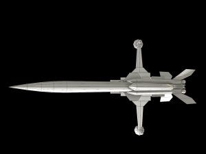 bristol bloodhound sam missile 3D Model