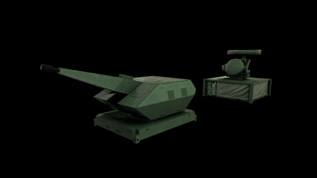 oerlikon skyshield air-defence system low-poly 3Dモデル .c4d .max .obj .3ds .fbx .stl .blend 