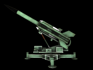 3d military package zpu rocket launcher missile artillery azp low-poly Modello 3D