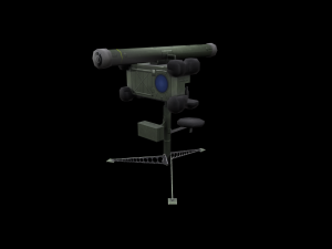 3d military package zpu rocket launcher missile artillery azp low-poly Modello 3D