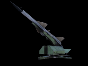 3d military package zpu rocket launcher missile artillery azp low-poly Modello 3D