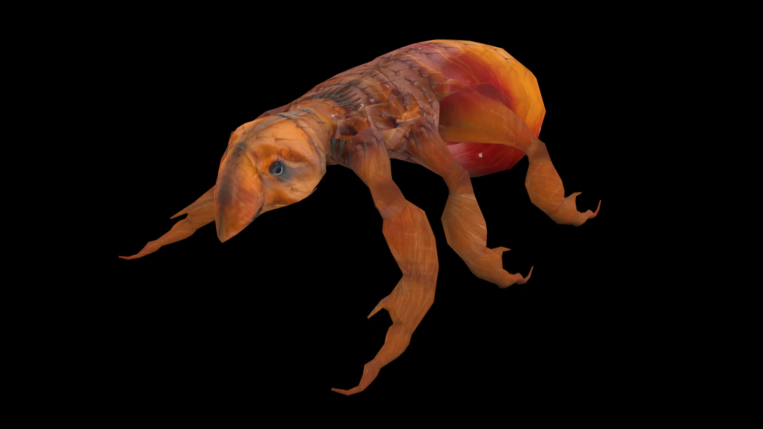 fleas insect tick louse low-poly 3D Model .c4d .max .obj .3ds .fbx .stl .blend