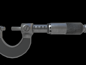 micrometer and calipers physics low-poly 3D Model
