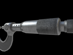 micrometer and calipers physics low-poly 3D Model