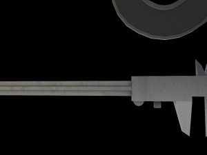 micrometer and calipers physics low-poly 3D Model