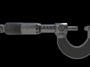 micrometer and calipers physics low-poly 3D Model