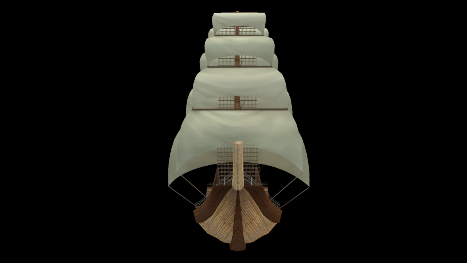 veleiro - embarca&ccedil;&atilde;o - pirata do Caribe - fluyt low-poly Modelo 3D .c4d .max .obj .3ds .fbx .stl .blend 