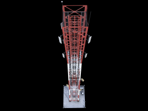tower signal telecommunication bts provider low-poly 3D Model