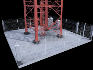 tower signal telecommunication bts provider low-poly 3D Model