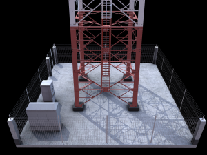 tower signal telecommunication bts provider low-poly 3D Model