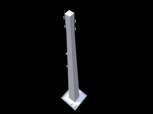 tower signal telecommunication bts provider low-poly 3D Model