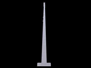 tower signal telecommunication bts provider low-poly 3D Model