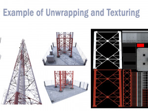 tower signal telecommunication bts provider low-poly 3D Model