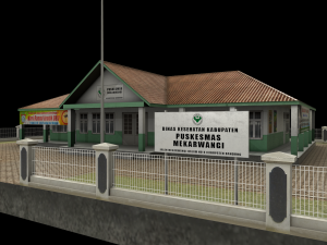 health center or hospital or puskesmas low-poly 3D 모델
